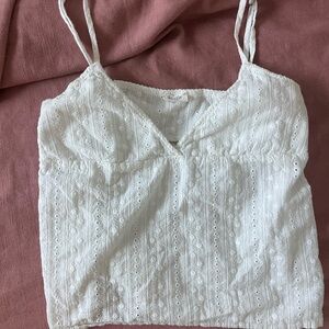 Brandy Melville White Eyelet Women's Top
